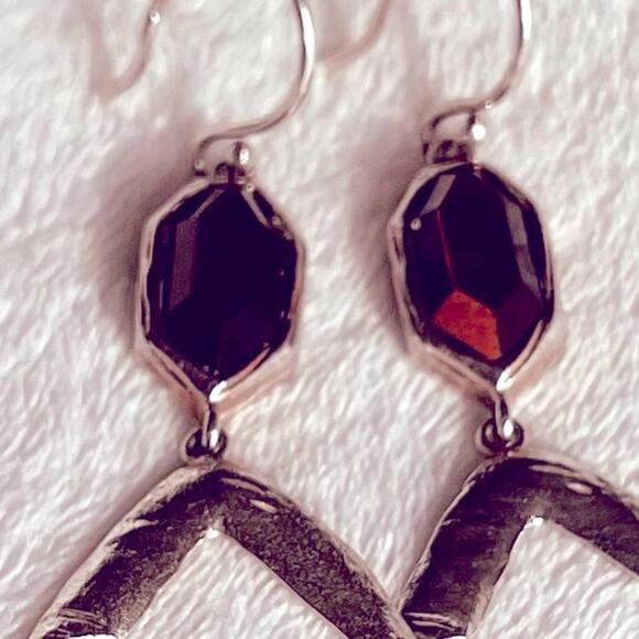 Silpada Sterling Silver Bring the Heat French Hooks Dangle Tear Drop Earrings - Picture 4 of 7